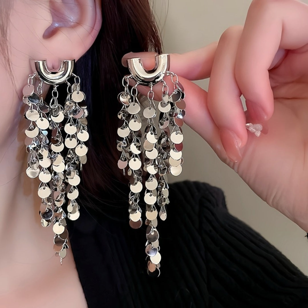 Fluid Sparkle Chunky Earrings