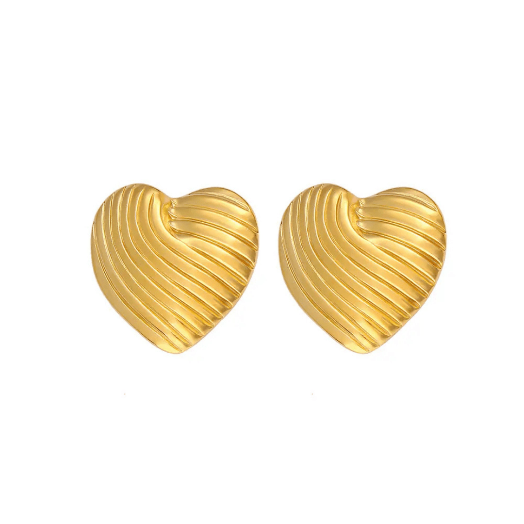 Golden Heart Earrings