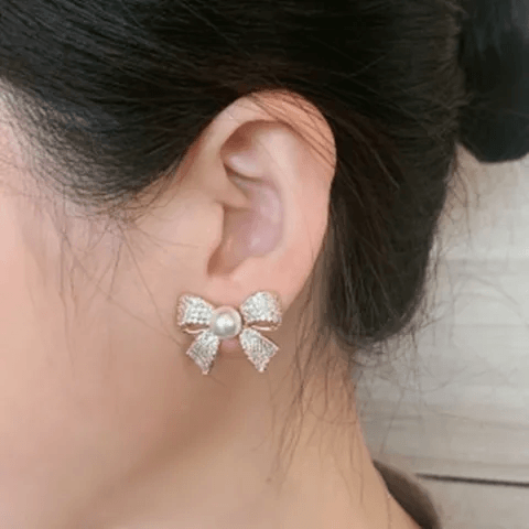 Take A Bow Stud Earrings