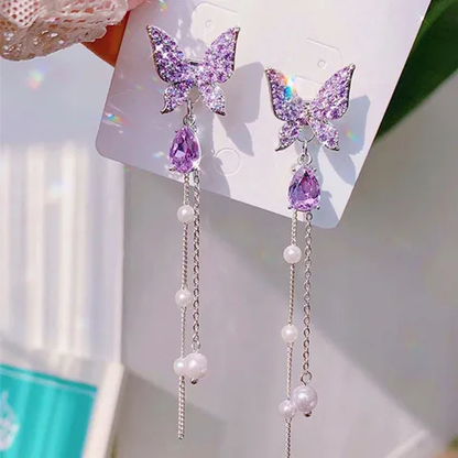 Social Butterfly Long Chain Earrings