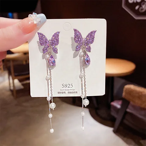 Social Butterfly Long Chain Earrings