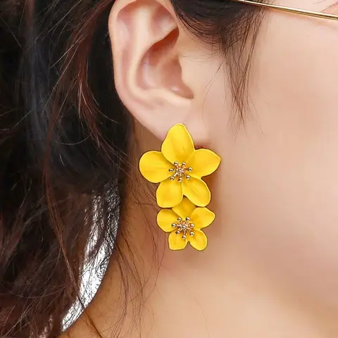 Cut The Crap Flower Statement Earrings