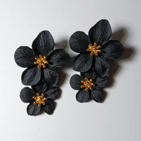 Cut The Crap Flower Statement Earrings