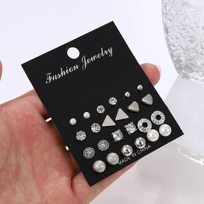 Cocktail Mix Stud Card Earrings