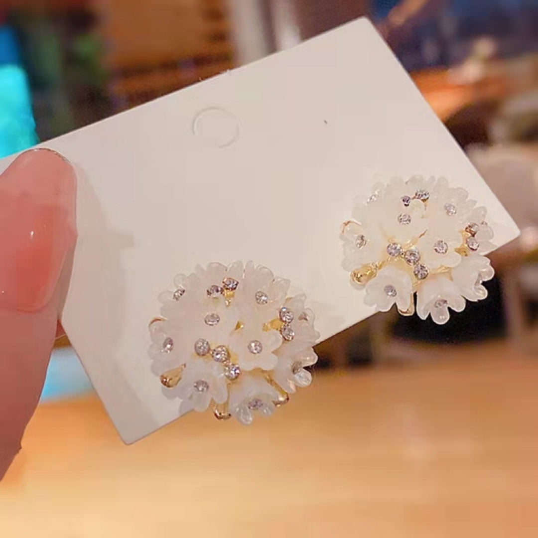 Crystal Bloom Studs Earrings