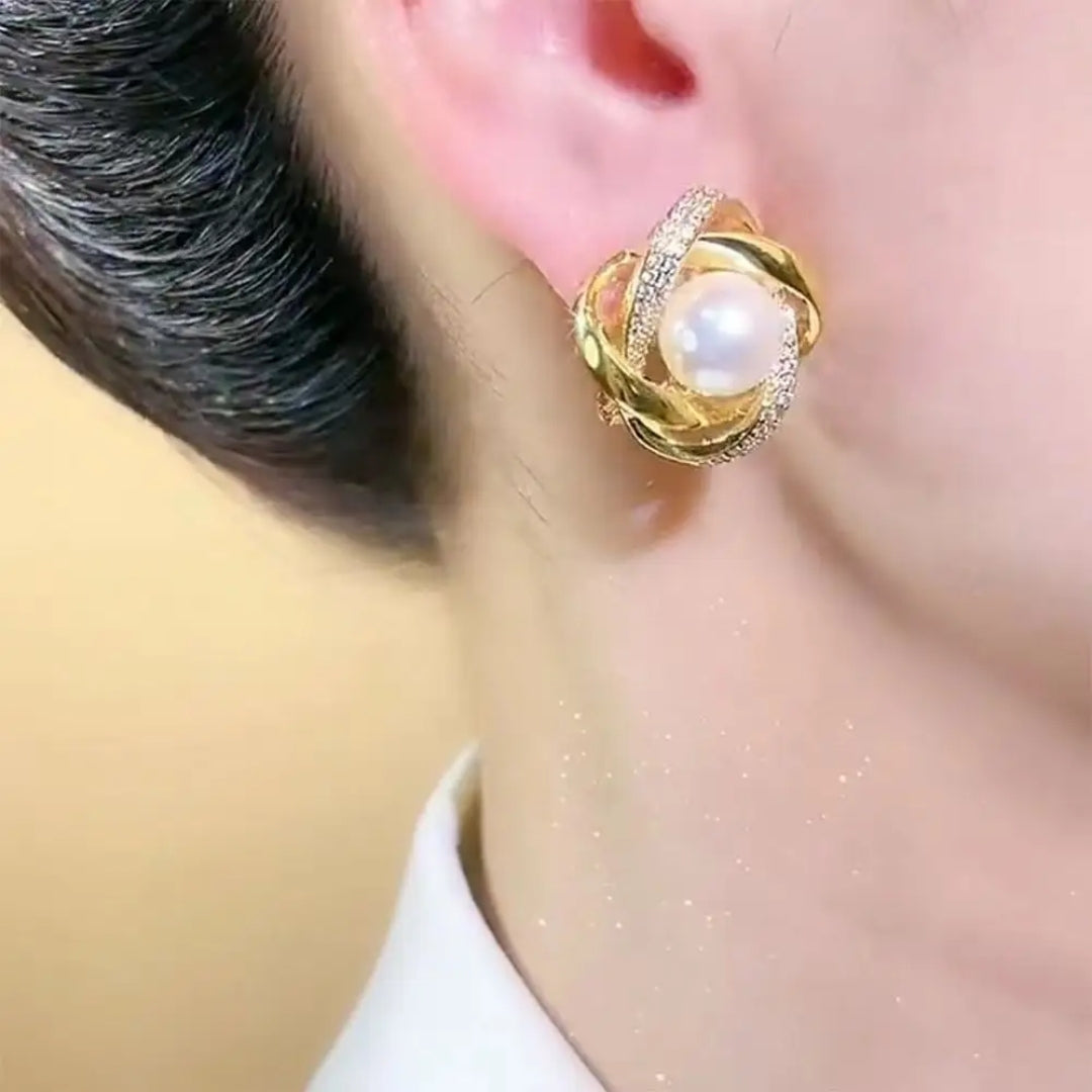 Gatsby Glamour Pearl Studs Earring