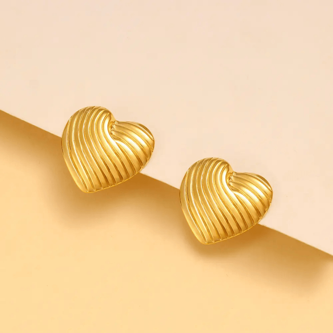 Golden Heart Earrings