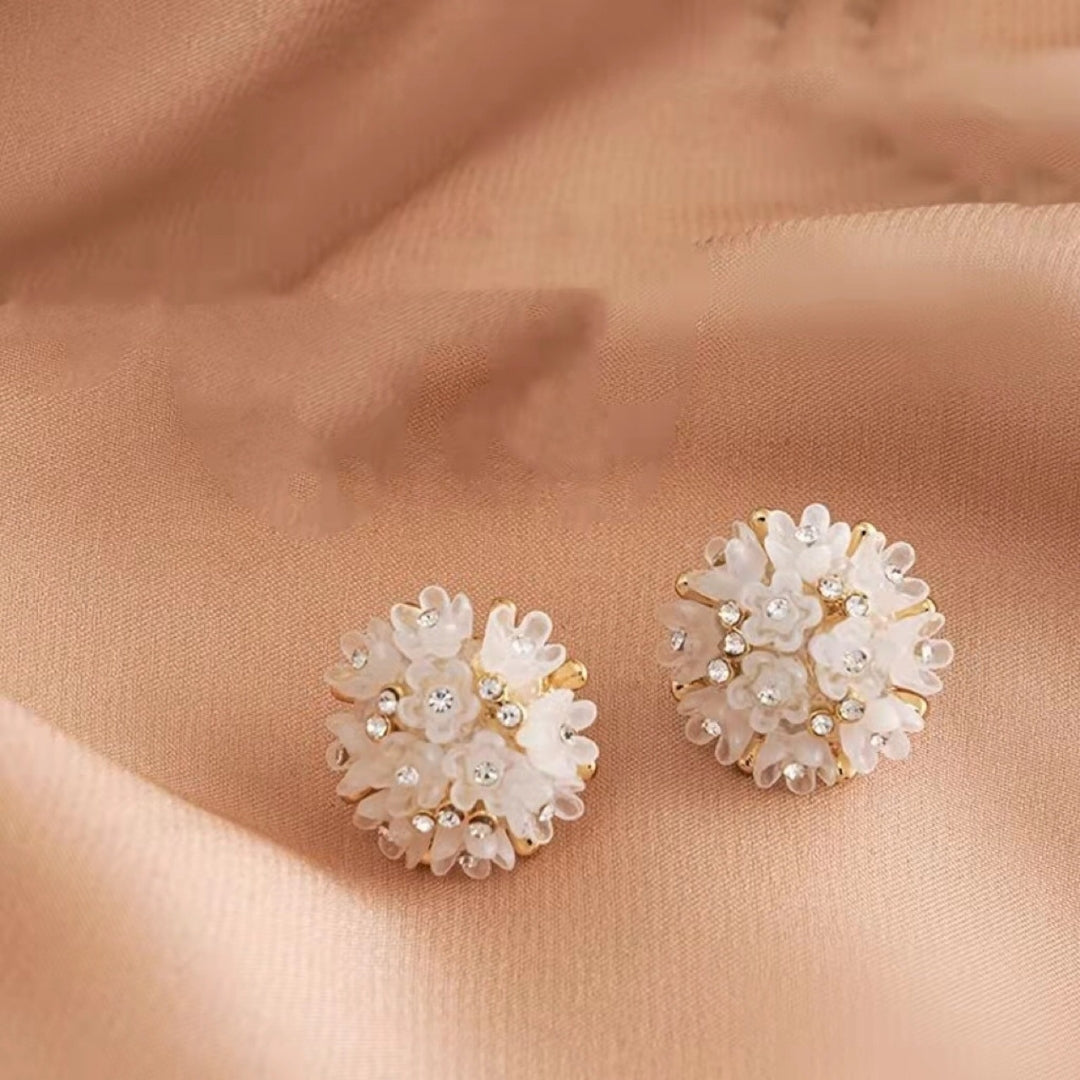 Crystal Bloom Studs Earrings