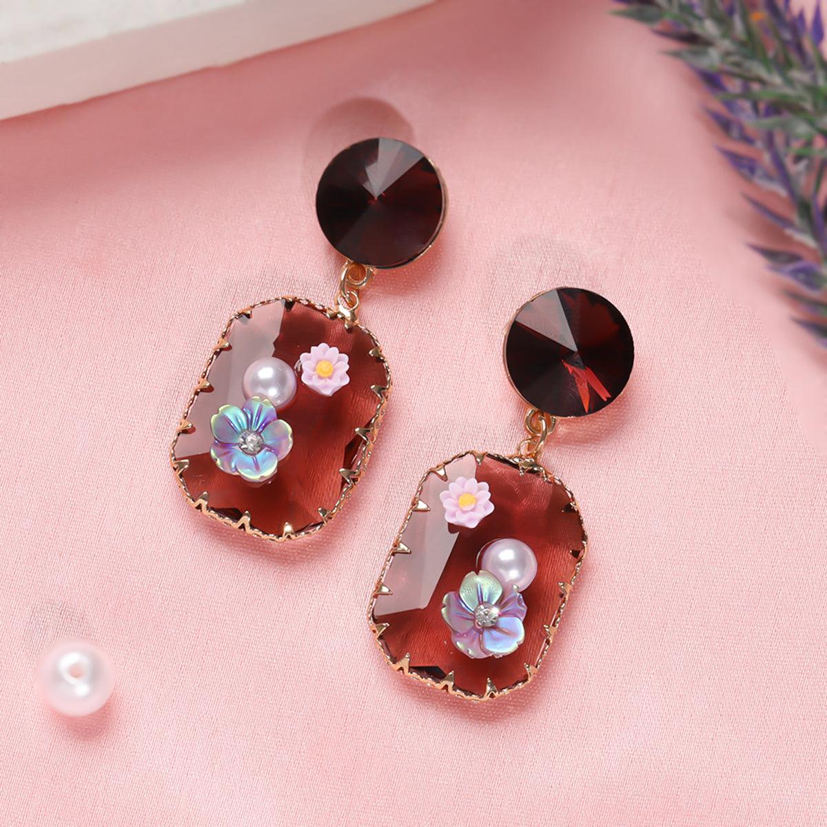 Crystal Stone Glow Statement Earring