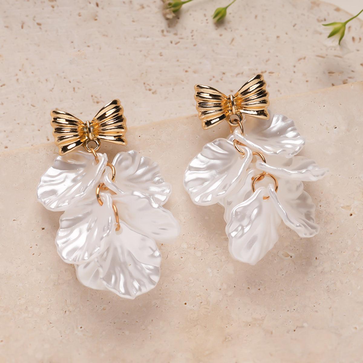 Lush Leafy Lily Statement Earrings