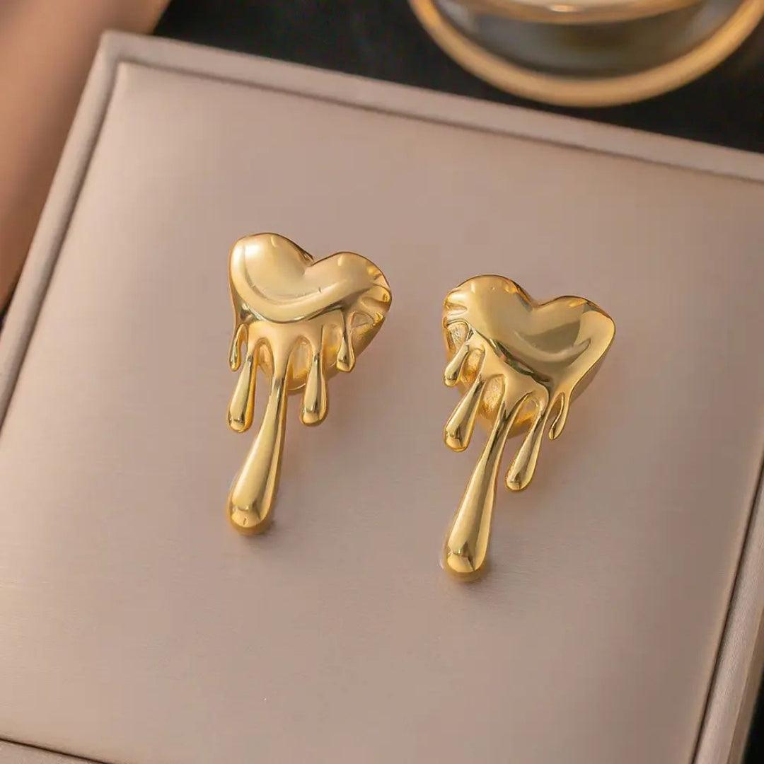 Golden Heart Earrings