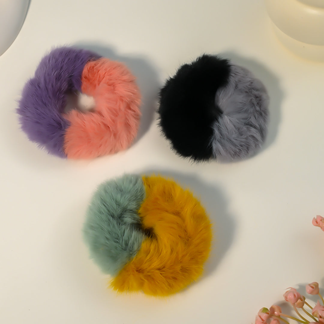 Soft Fuzzy Hair Ties (pack of 4)