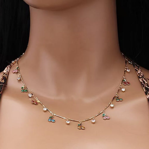 Cherry Blossom Charm Necklace