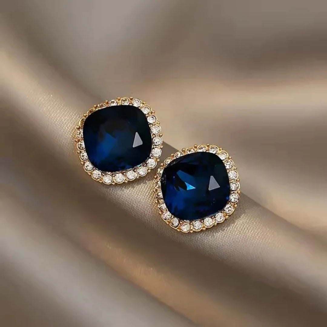 Gatsby Blue Halo Studs Earring