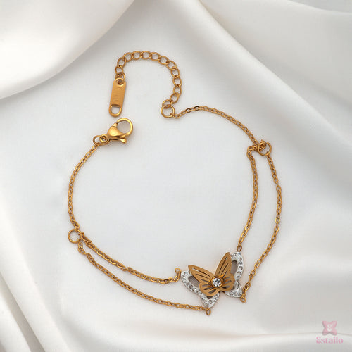 Dainty Butterfly Duo Bracelet