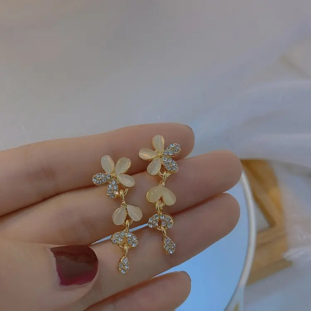 Flora Drop Studs Earrings