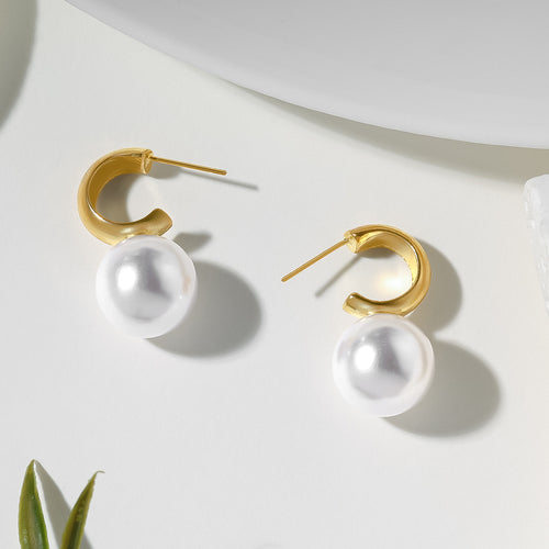 Pearl Loop Earrings