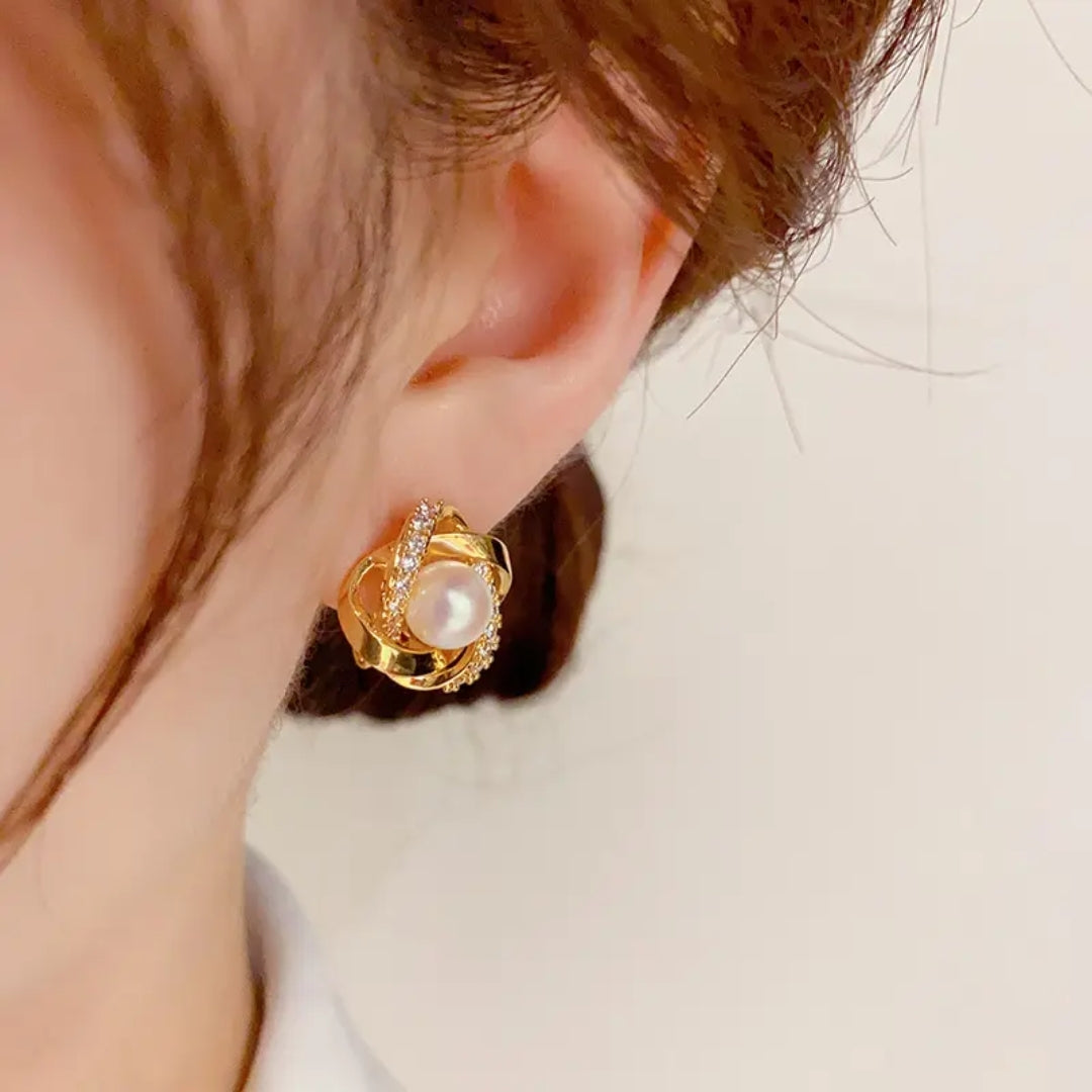 Gatsby Glamour Pearl Studs Earring