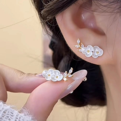Graceful White Bloom Earrings