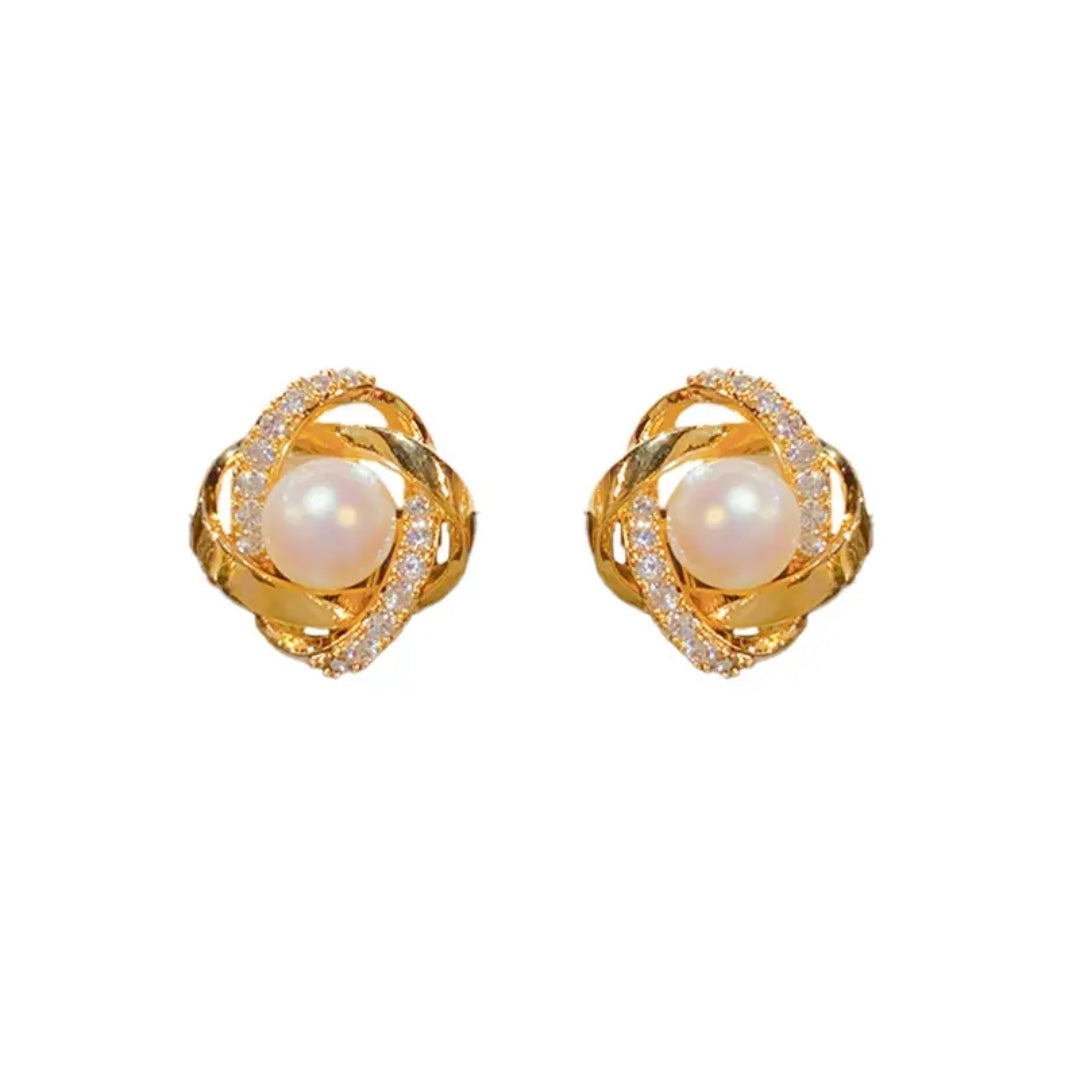 Gatsby Glamour Pearl Studs Earring