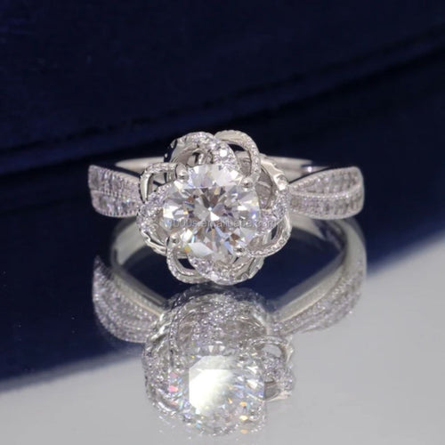 Rose Charm Dainty Ring