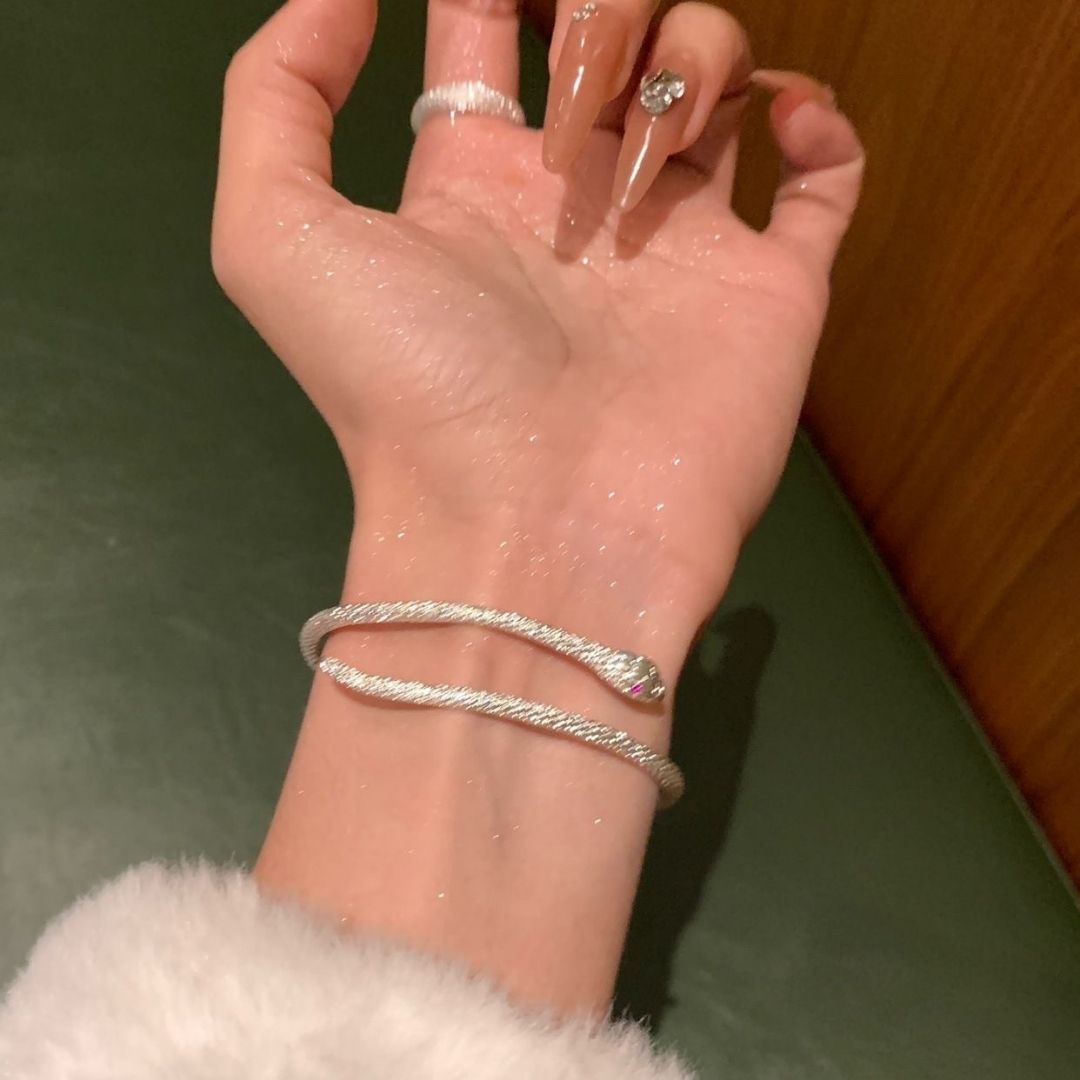 Ruby-Eyed Snake Bracelet