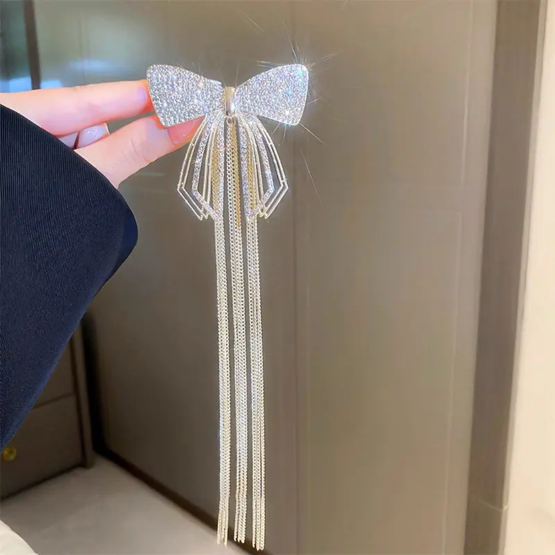 Glitter Bow Ponytail Clip