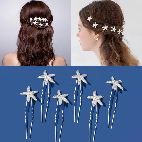 Starfish Shimmer Hair Pins (pack of 2)