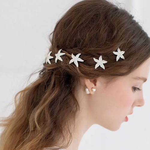 Starfish Shimmer Hair Pins (pack of 2)