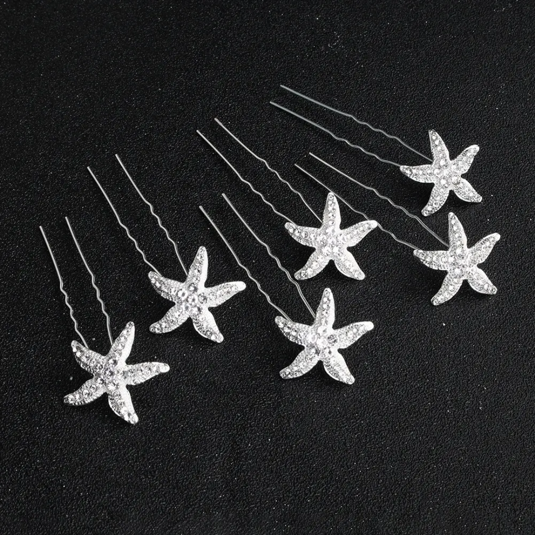 Starfish Shimmer Hair Pins (pack of 2)