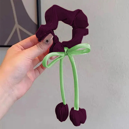 Spring Tulip Pony Scrunchie