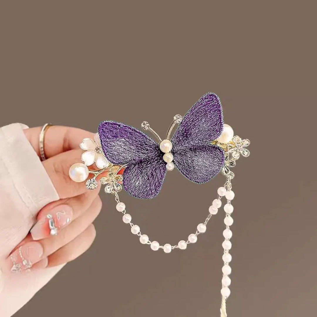 Purple Butterfly Hair Clip