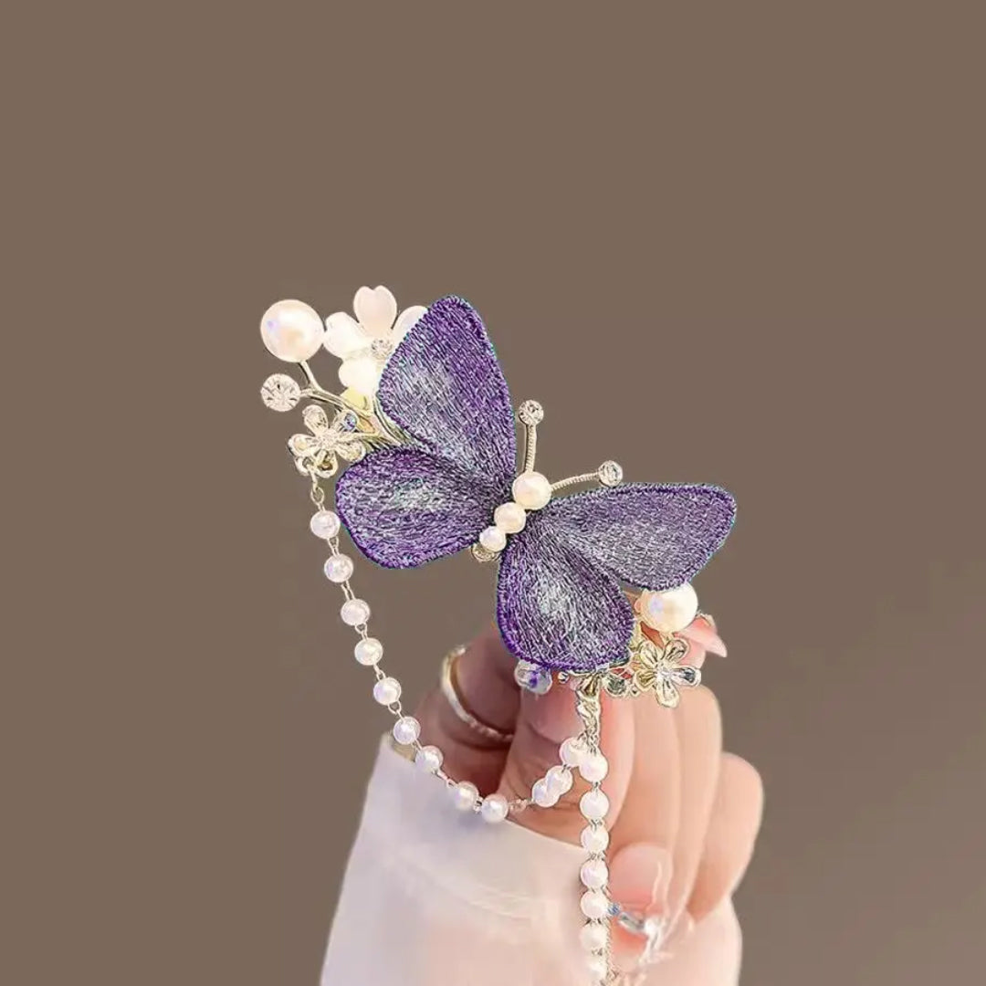 Purple Butterfly Hair Clip