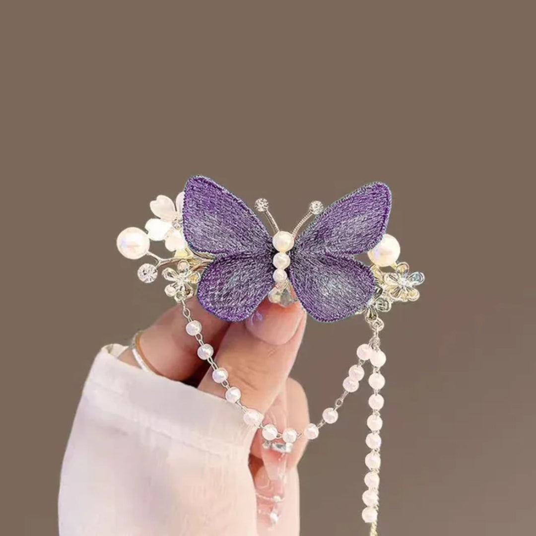 Purple Butterfly Hair Clip