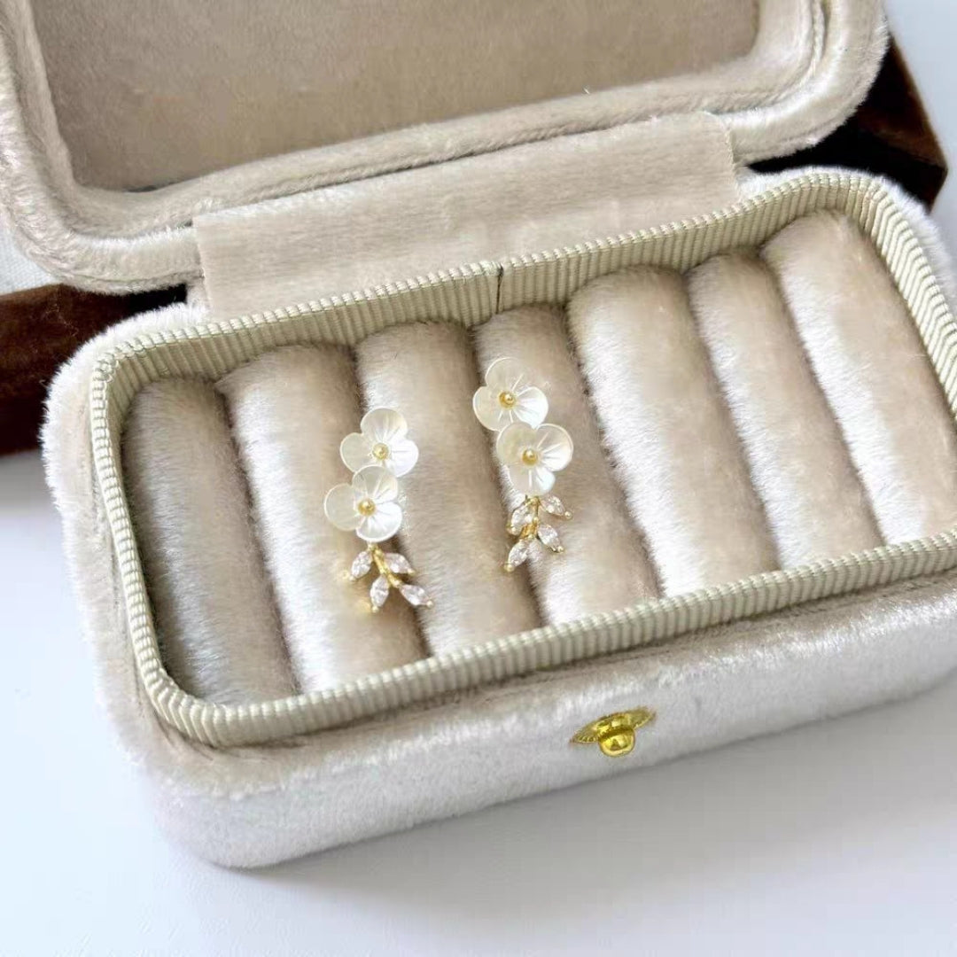 Graceful White Bloom Earrings