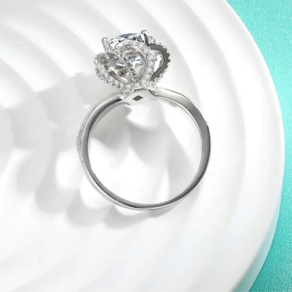 Rose Charm Dainty Ring