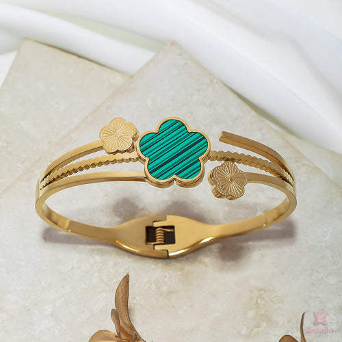 Gilded Clover Charm Bracelet