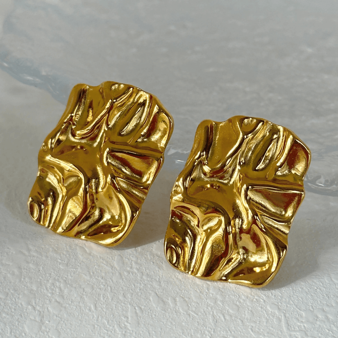 Golden Stud Earrings