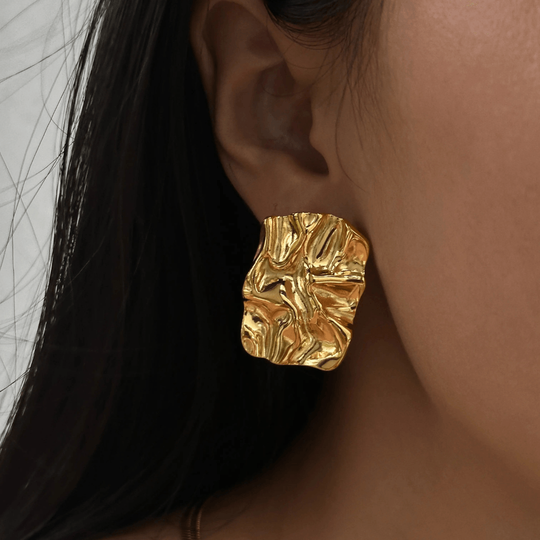 Golden Stud Earrings