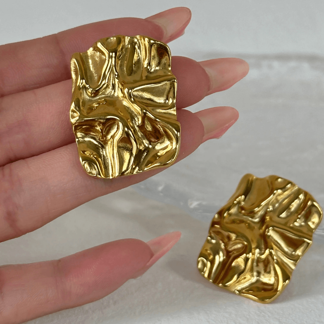 Golden Stud Earrings