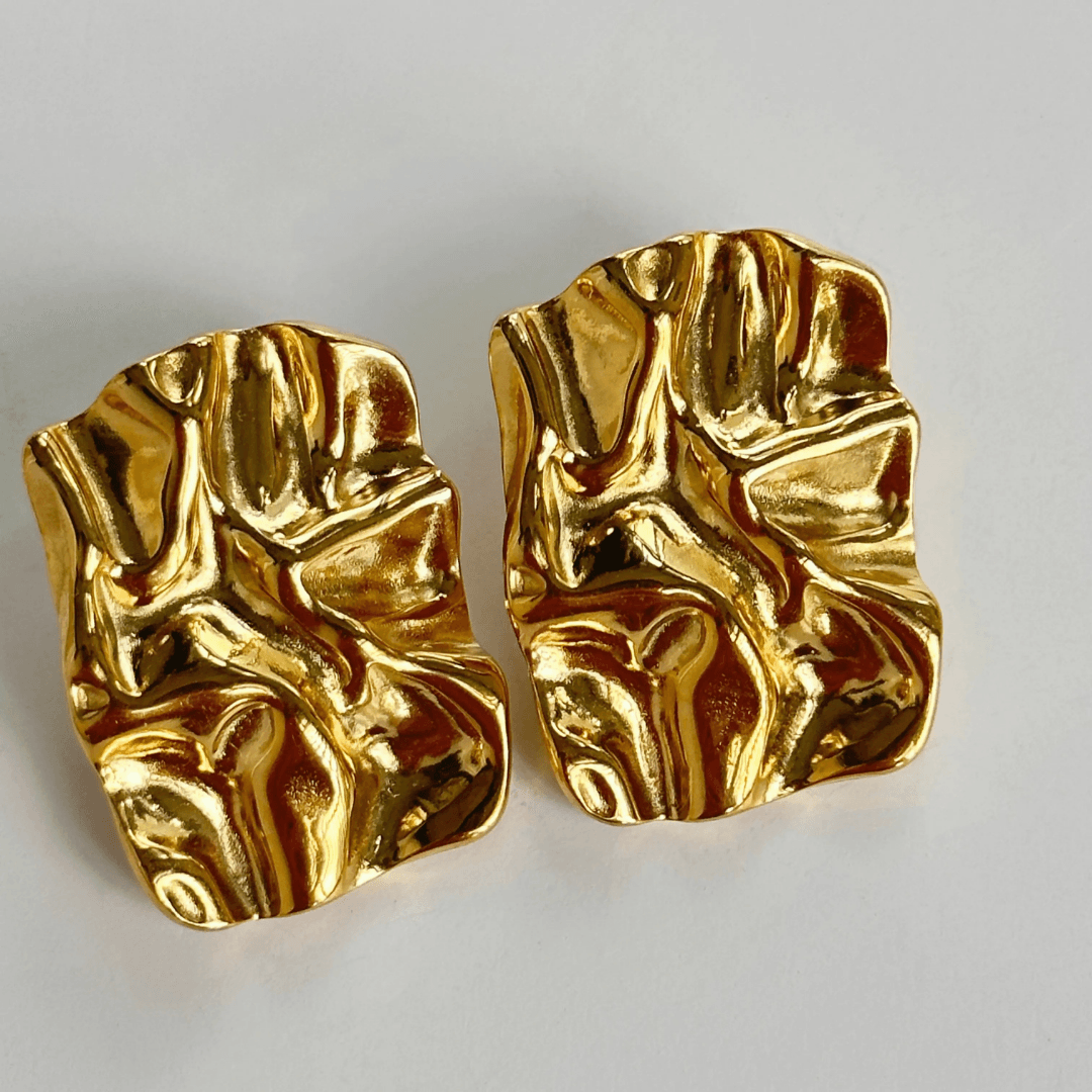 Golden Stud Earrings