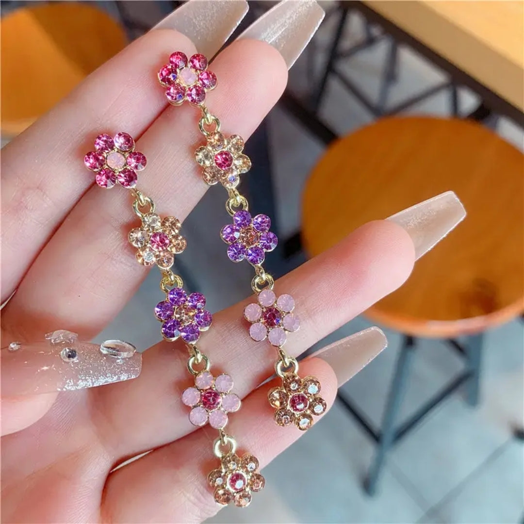 Floral Cascade Dangles Earrings