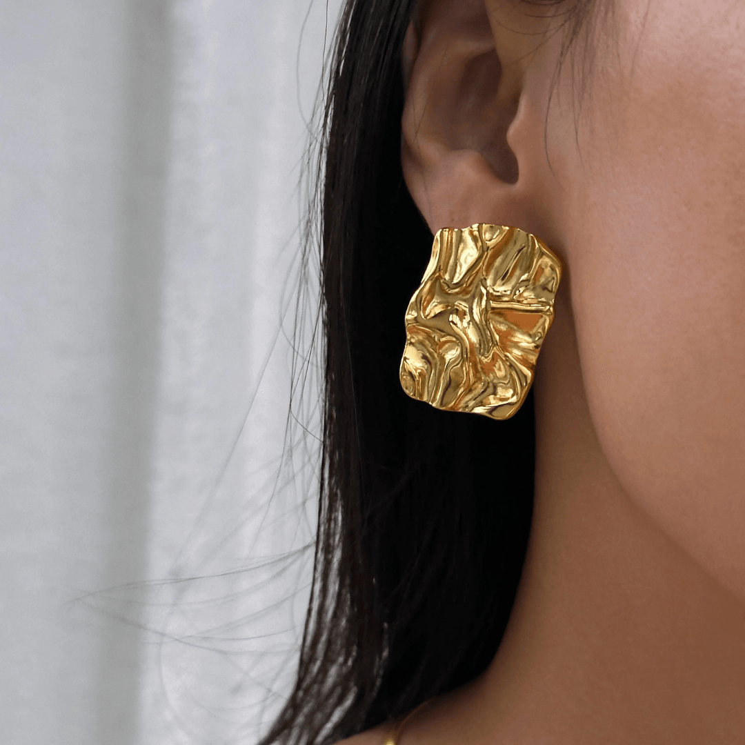 Golden Stud Earrings