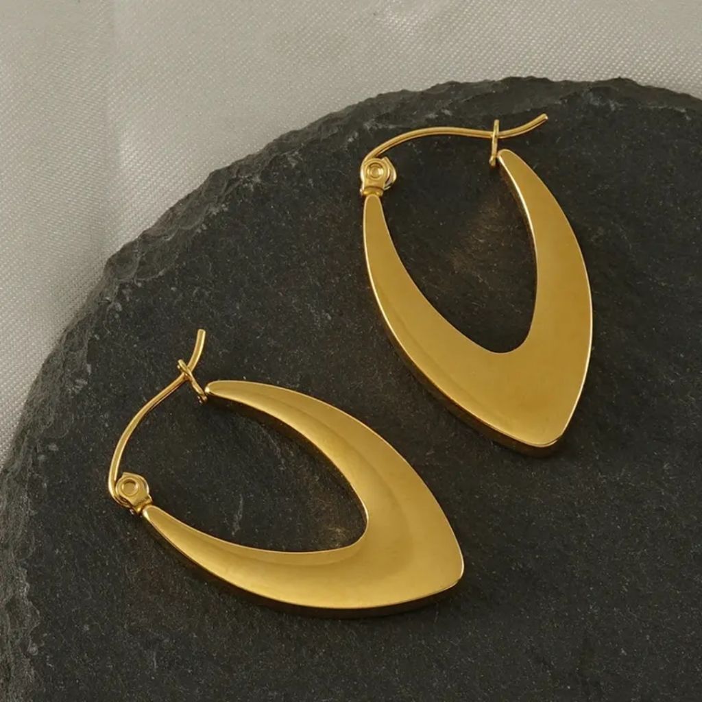 Dainty V Hoop Earrings