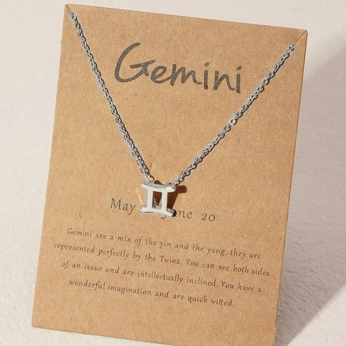 Cosmic Gemini Charm Necklace