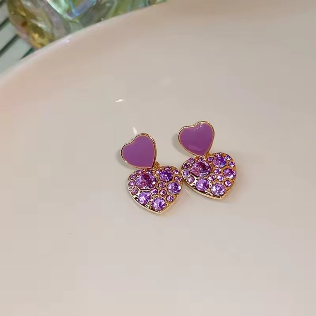 Bling Blogger Heart Earrings