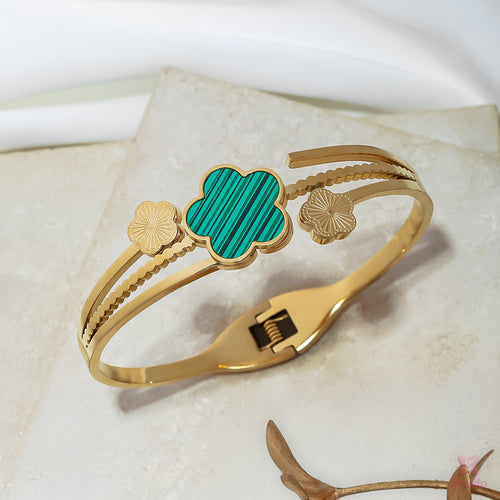 Gilded Clover Charm Bracelet