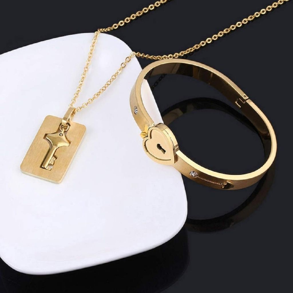 Heart Key Bracelet and Neckpiece