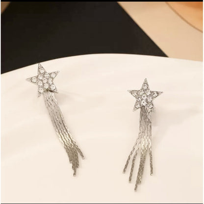 Aim For The Star Chain Earrings