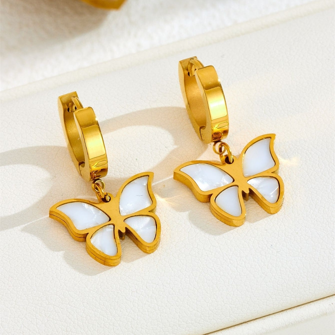 Golden Flutter Hoops Earring
